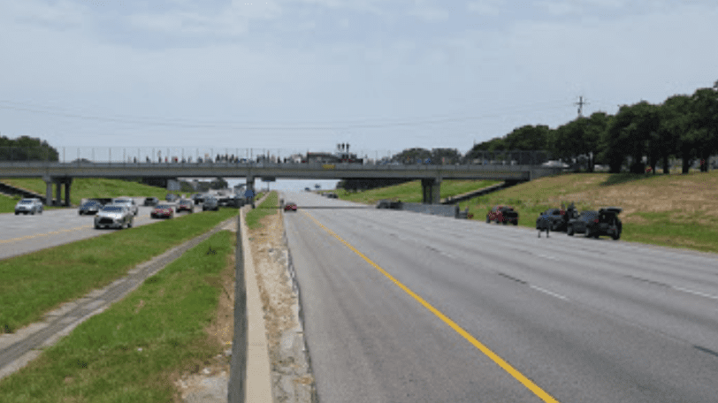 I-20 just before the I-85 exit in Atlanta